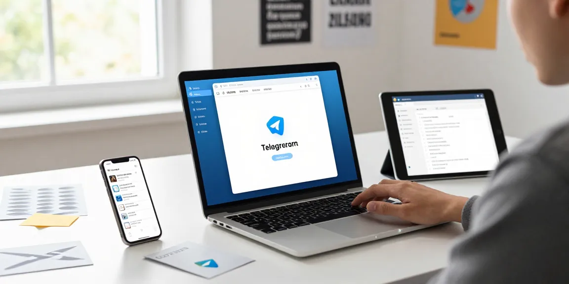 Explore the Telegram Chinese Version setup process with this engaging tech workspace scene.