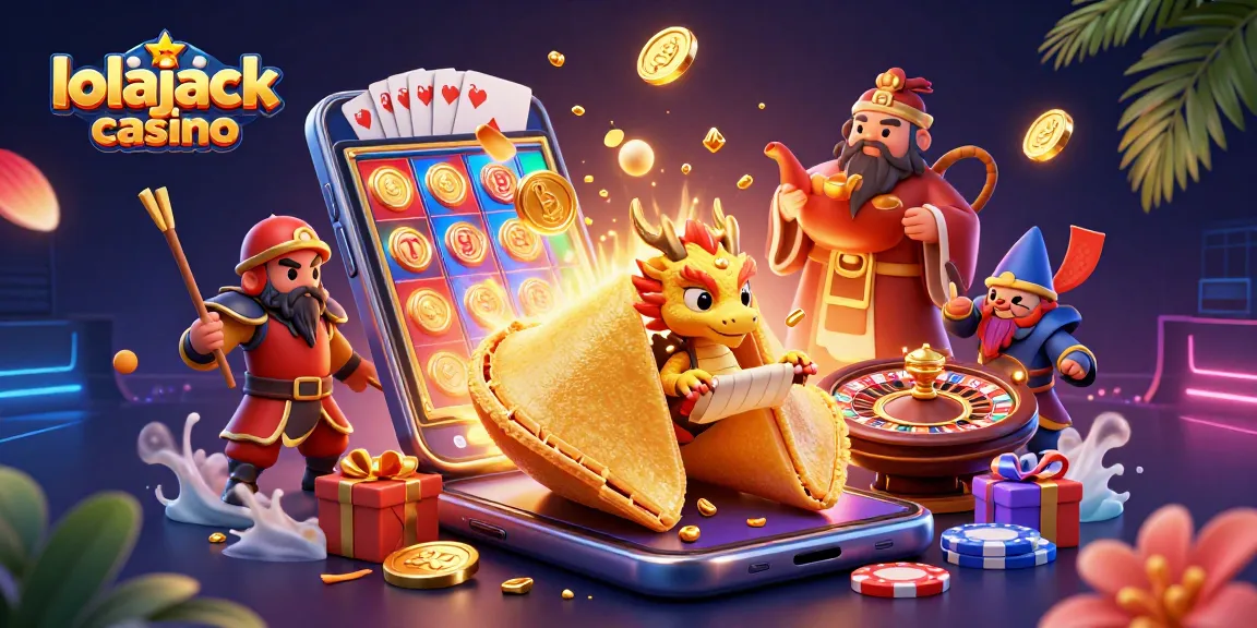 Experience thrilling gameplay at lolajack casino with fortune cookies, winning dragons, and casino treasures.
